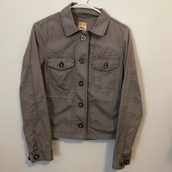 Vintage Fossil Button Up Utility Jacket Size Medium - Picture 1 of 8